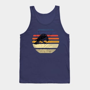 Vintage retro sunset art of zoo Tank Top